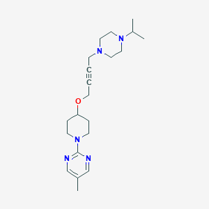 5-methyl-2-[4-({4-[4-(propan-2-yl)piperazin-1-yl]but-2-yn-1-yl}oxy)piperidin-1-yl]pyrimidine