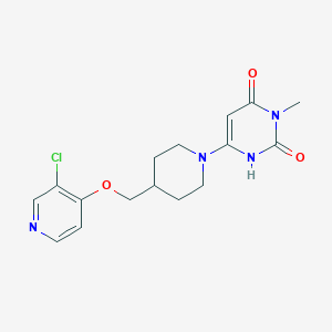 6-(4-{[(3-chloropyridin-4-yl)oxy]methyl}piperidin-1-yl)-3-methyl-1,2,3,4-tetrahydropyrimidine-2,4-dione