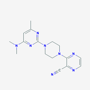 3-{4-[4-(dimethylamino)-6-methylpyrimidin-2-yl]piperazin-1-yl}pyrazine-2-carbonitrile