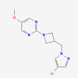 2-{3-[(4-bromo-1H-pyrazol-1-yl)methyl]azetidin-1-yl}-5-methoxypyrimidine