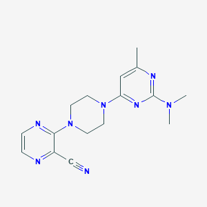 3-{4-[2-(dimethylamino)-6-methylpyrimidin-4-yl]piperazin-1-yl}pyrazine-2-carbonitrile