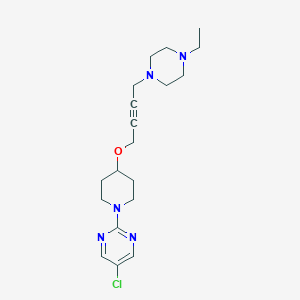 5-chloro-2-(4-{[4-(4-ethylpiperazin-1-yl)but-2-yn-1-yl]oxy}piperidin-1-yl)pyrimidine