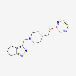 2-{[1-({2-methyl-2H,4H,5H,6H-cyclopenta[c]pyrazol-3-yl}methyl)piperidin-4-yl]methoxy}pyrazine