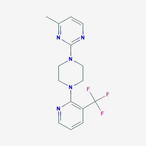 molecular formula C15H16F3N5 B6448649 4-methyl-2-{4-[3-(trifluoromethyl)pyridin-2-yl]piperazin-1-yl}pyrimidine CAS No. 2549024-11-3
