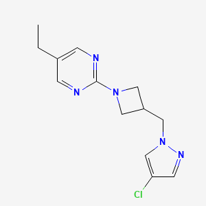 2-{3-[(4-chloro-1H-pyrazol-1-yl)methyl]azetidin-1-yl}-5-ethylpyrimidine