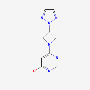 4-methoxy-6-[3-(2H-1,2,3-triazol-2-yl)azetidin-1-yl]pyrimidine