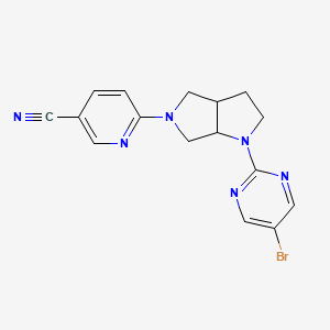 molecular formula C16H15BrN6 B6448680 6-[1-(5-bromopyrimidin-2-yl)-octahydropyrrolo[3,4-b]pyrrol-5-yl]pyridine-3-carbonitrile CAS No. 2640846-94-0