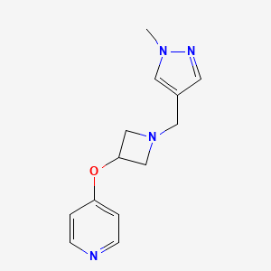 molecular formula C13H16N4O B6448699 4-({1-[(1-methyl-1H-pyrazol-4-yl)methyl]azetidin-3-yl}oxy)pyridine CAS No. 2640862-61-7