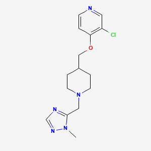 molecular formula C15H20ClN5O B6448703 3-chloro-4-({1-[(1-methyl-1H-1,2,4-triazol-5-yl)methyl]piperidin-4-yl}methoxy)pyridine CAS No. 2549048-60-2