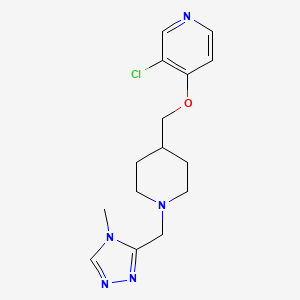 molecular formula C15H20ClN5O B6448706 3-chloro-4-({1-[(4-methyl-4H-1,2,4-triazol-3-yl)methyl]piperidin-4-yl}methoxy)pyridine CAS No. 2549000-81-7