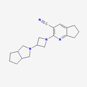 molecular formula C19H24N4 B6448711 2-(3-{octahydrocyclopenta[c]pyrrol-2-yl}azetidin-1-yl)-5H,6H,7H-cyclopenta[b]pyridine-3-carbonitrile CAS No. 2640895-17-4