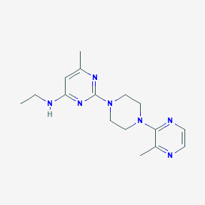molecular formula C16H23N7 B6448735 N-ethyl-6-methyl-2-[4-(3-methylpyrazin-2-yl)piperazin-1-yl]pyrimidin-4-amine CAS No. 2548992-47-6
