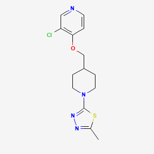 molecular formula C14H17ClN4OS B6448738 3-chloro-4-{[1-(5-methyl-1,3,4-thiadiazol-2-yl)piperidin-4-yl]methoxy}pyridine CAS No. 2640881-74-7