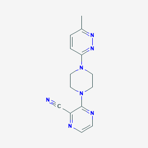 molecular formula C14H15N7 B6448800 3-[4-(6-methylpyridazin-3-yl)piperazin-1-yl]pyrazine-2-carbonitrile CAS No. 2548997-27-7