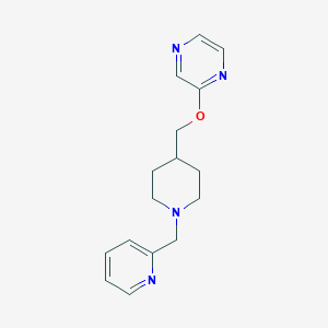 molecular formula C16H20N4O B6448812 2-({1-[(pyridin-2-yl)methyl]piperidin-4-yl}methoxy)pyrazine CAS No. 2549011-67-6
