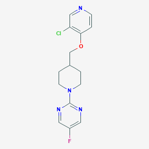 2-(4-{[(3-chloropyridin-4-yl)oxy]methyl}piperidin-1-yl)-5-fluoropyrimidine