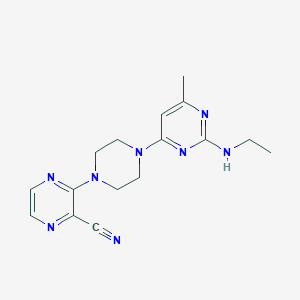 3-{4-[2-(ethylamino)-6-methylpyrimidin-4-yl]piperazin-1-yl}pyrazine-2-carbonitrile