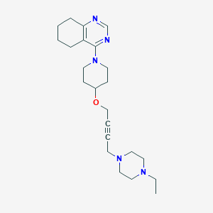 molecular formula C23H35N5O B6448836 4-(4-{[4-(4-ethylpiperazin-1-yl)but-2-yn-1-yl]oxy}piperidin-1-yl)-5,6,7,8-tetrahydroquinazoline CAS No. 2640873-29-4