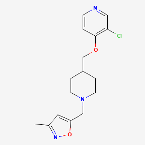 3-chloro-4-({1-[(3-methyl-1,2-oxazol-5-yl)methyl]piperidin-4-yl}methoxy)pyridine