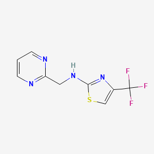 molecular formula C9H7F3N4S B6448872 N-[(pyrimidin-2-yl)methyl]-4-(trifluoromethyl)-1,3-thiazol-2-amine CAS No. 2549049-15-0