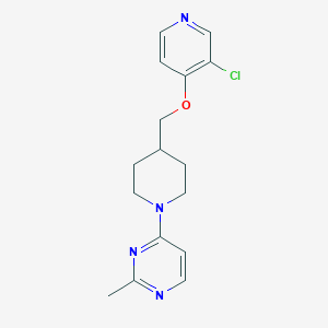 molecular formula C16H19ClN4O B6448916 4-(4-{[(3-chloropyridin-4-yl)oxy]methyl}piperidin-1-yl)-2-methylpyrimidine CAS No. 2640955-47-9