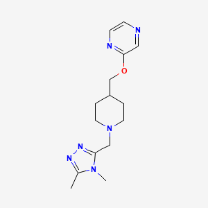 2-({1-[(4,5-dimethyl-4H-1,2,4-triazol-3-yl)methyl]piperidin-4-yl}methoxy)pyrazine
