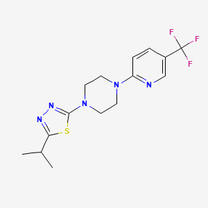 1-[5-(propan-2-yl)-1,3,4-thiadiazol-2-yl]-4-[5-(trifluoromethyl)pyridin-2-yl]piperazine