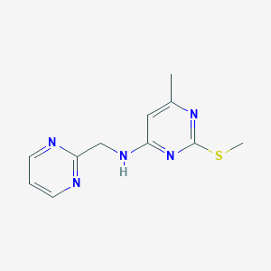 6-methyl-2-(methylsulfanyl)-N-[(pyrimidin-2-yl)methyl]pyrimidin-4-amine