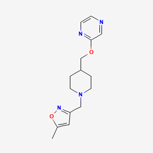 2-({1-[(5-methyl-1,2-oxazol-3-yl)methyl]piperidin-4-yl}methoxy)pyrazine
