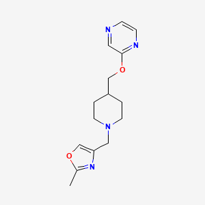 molecular formula C15H20N4O2 B6448974 2-({1-[(2-methyl-1,3-oxazol-4-yl)methyl]piperidin-4-yl}methoxy)pyrazine CAS No. 2549000-14-6