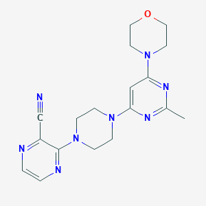 3-{4-[2-methyl-6-(morpholin-4-yl)pyrimidin-4-yl]piperazin-1-yl}pyrazine-2-carbonitrile