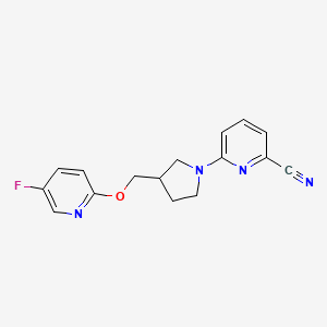 6-(3-{[(5-fluoropyridin-2-yl)oxy]methyl}pyrrolidin-1-yl)pyridine-2-carbonitrile