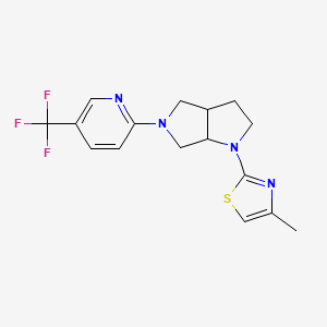 molecular formula C16H17F3N4S B6449014 2-[1-(4-methyl-1,3-thiazol-2-yl)-octahydropyrrolo[2,3-c]pyrrol-5-yl]-5-(trifluoromethyl)pyridine CAS No. 2549006-59-7