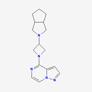 molecular formula C16H21N5 B6449019 3-{octahydrocyclopenta[c]pyrrol-2-yl}-1-{pyrazolo[1,5-a]pyrazin-4-yl}azetidine CAS No. 2548993-64-0