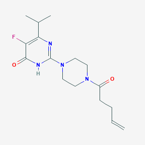 5-fluoro-2-[4-(pent-4-enoyl)piperazin-1-yl]-6-(propan-2-yl)-3,4-dihydropyrimidin-4-one