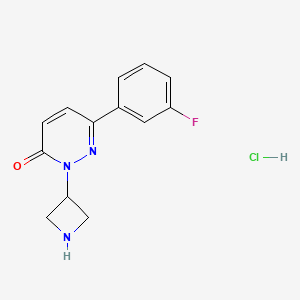 molecular formula C13H13ClFN3O B6449204 2-(azetidin-3-yl)-6-(3-fluorophenyl)-2,3-dihydropyridazin-3-one hydrochloride CAS No. 2549038-96-0