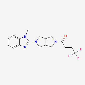molecular formula C18H21F3N4O B6449210 4,4,4-trifluoro-1-[5-(1-methyl-1H-1,3-benzodiazol-2-yl)-octahydropyrrolo[3,4-c]pyrrol-2-yl]butan-1-one CAS No. 2549043-73-2