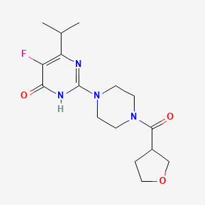 5-fluoro-2-[4-(oxolane-3-carbonyl)piperazin-1-yl]-6-(propan-2-yl)-3,4-dihydropyrimidin-4-one