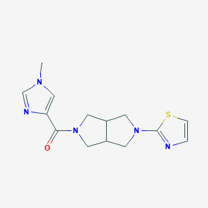 molecular formula C14H17N5OS B6449297 2-[5-(1-methyl-1H-imidazole-4-carbonyl)-octahydropyrrolo[3,4-c]pyrrol-2-yl]-1,3-thiazole CAS No. 2549013-05-8