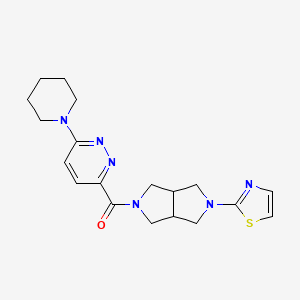 molecular formula C19H24N6OS B6449393 3-(piperidin-1-yl)-6-[5-(1,3-thiazol-2-yl)-octahydropyrrolo[3,4-c]pyrrole-2-carbonyl]pyridazine CAS No. 2549022-73-1