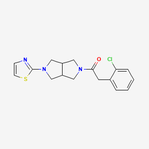 molecular formula C17H18ClN3OS B6449419 2-(2-chlorophenyl)-1-[5-(1,3-thiazol-2-yl)-octahydropyrrolo[3,4-c]pyrrol-2-yl]ethan-1-one CAS No. 2548989-94-0