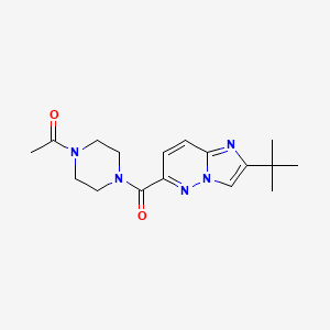 molecular formula C17H23N5O2 B6449454 1-(4-{2-tert-butylimidazo[1,2-b]pyridazine-6-carbonyl}piperazin-1-yl)ethan-1-one CAS No. 2548983-30-6