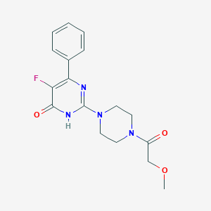 molecular formula C17H19FN4O3 B6449485 5-fluoro-2-[4-(2-methoxyacetyl)piperazin-1-yl]-6-phenyl-3,4-dihydropyrimidin-4-one CAS No. 2549010-62-8