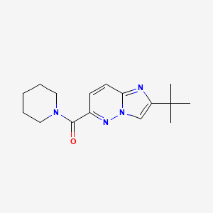 molecular formula C16H22N4O B6449488 1-{2-tert-butylimidazo[1,2-b]pyridazine-6-carbonyl}piperidine CAS No. 2549027-43-0