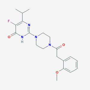5-fluoro-2-{4-[2-(2-methoxyphenyl)acetyl]piperazin-1-yl}-6-(propan-2-yl)-3,4-dihydropyrimidin-4-one