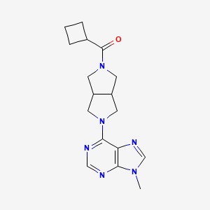 molecular formula C17H22N6O B6449555 6-{5-cyclobutanecarbonyl-octahydropyrrolo[3,4-c]pyrrol-2-yl}-9-methyl-9H-purine CAS No. 2549050-58-8
