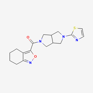 molecular formula C17H20N4O2S B6449560 3-[5-(1,3-thiazol-2-yl)-octahydropyrrolo[3,4-c]pyrrole-2-carbonyl]-4,5,6,7-tetrahydro-2,1-benzoxazole CAS No. 2549021-20-5