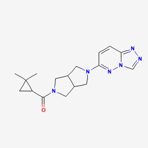 molecular formula C17H22N6O B6449577 2-(2,2-dimethylcyclopropanecarbonyl)-5-{[1,2,4]triazolo[4,3-b]pyridazin-6-yl}-octahydropyrrolo[3,4-c]pyrrole CAS No. 2640972-89-8