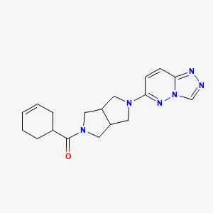 molecular formula C18H22N6O B6449578 2-(cyclohex-3-ene-1-carbonyl)-5-{[1,2,4]triazolo[4,3-b]pyridazin-6-yl}-octahydropyrrolo[3,4-c]pyrrole CAS No. 2640962-45-2