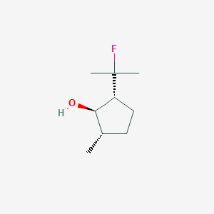 molecular formula C9H17FO B064496 (1R,2R,5S)-2-(2-fluoropropan-2-yl)-5-methylcyclopentan-1-ol CAS No. 163959-12-4
